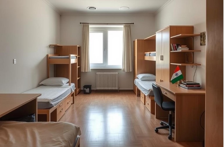 dormitory room in Russia